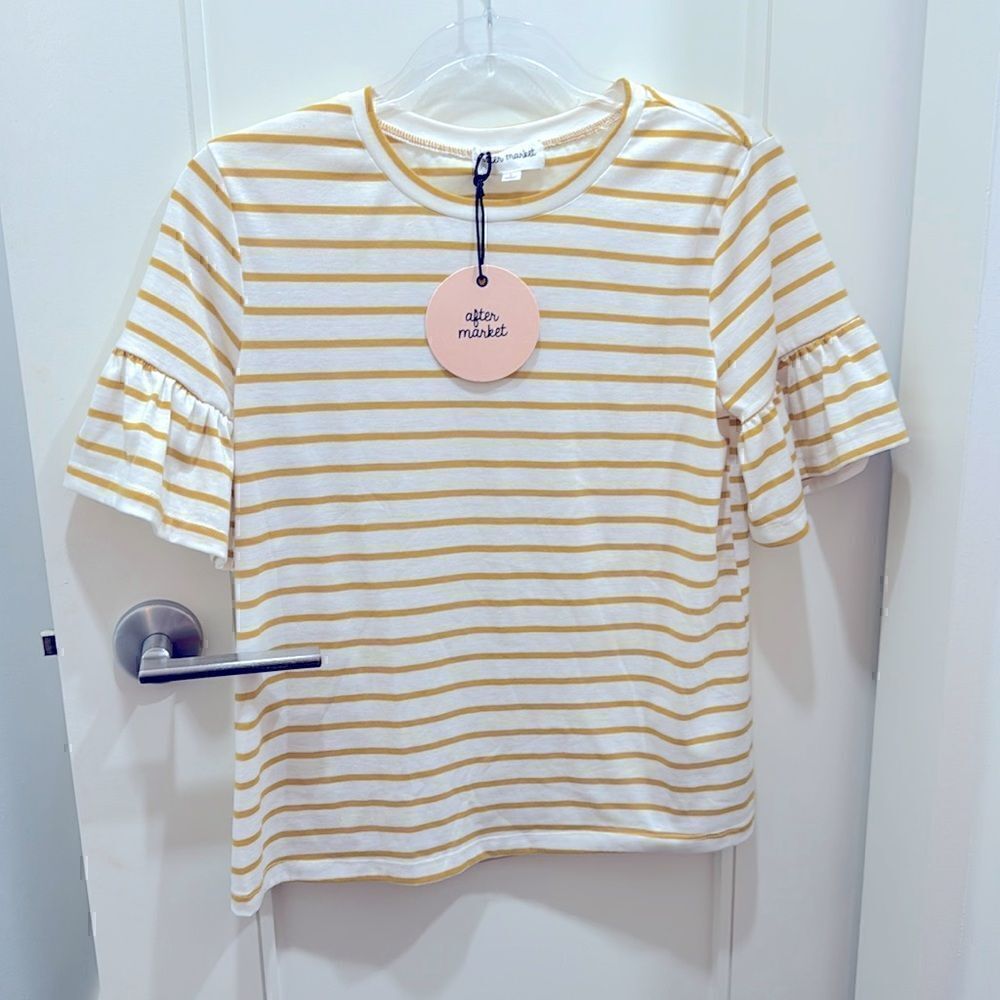 NWT- After Market Yellow Striped Top